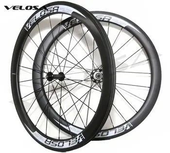 Velosa Sprint 50 bike carbon dvojkolesia,50mm clincher/rúrkové 700 C cestný bicykel kolesa,2:1 uhlíka rozbočovače,super svetlo pilier 1420 výplety 25948