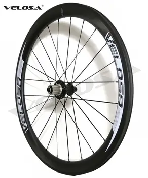 Velosa Sprint 50 bike carbon dvojkolesia,50mm clincher/rúrkové 700 C cestný bicykel kolesa,2:1 uhlíka rozbočovače,super svetlo pilier 1420 výplety