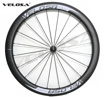 Velosa Sprint 50 bike carbon dvojkolesia,50mm clincher/rúrkové 700 C cestný bicykel kolesa,2:1 uhlíka rozbočovače,super svetlo pilier 1420 výplety