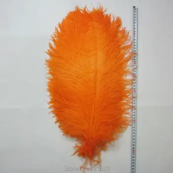 Veľkoobchod!50PCS krásne svadobné pierko orange pštrosie perie 20-22inches/50-55 cm ping