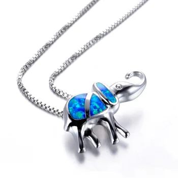 Veľkoobchod a Maloobchod Módne Šperky Jemné Blue Fire Opal Kameň Šterlingov Podiel Prívesky Pre Ženy PJ16021418