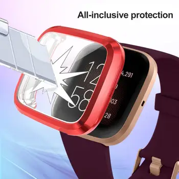 Vhodné Pre Fitbit Naopak 2 All-inclusive Pokovovanie Prípade TPU Anti-jeseň Prípade Plné Pokrytie, Mäkký Ochranný Kryt Pre Fitbit Versa2