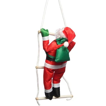 Vianočné Elektrické Santa Claus Hudby Lezenie Rebríky Bábika Vianoce Deti Darček Lezenie Santa Pre Domáce Navidad Noel Kerst Santa Claus