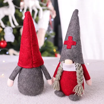 Vianočné Gnome Bábika Bočný Kryt Vianočný Strom Nový Rok Party Ploche Ozdoba Interiéru