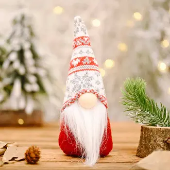 Vianočné Gnome Ručne Pletené Dekoráciami Švédsky Tomte Santa Plyšové Hračky, Bábiky Dovolenku Strany Domova Ornament 29522