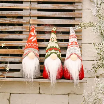 Vianočné Gnome Ručne Pletené Dekoráciami Švédsky Tomte Santa Plyšové Hračky, Bábiky Dovolenku Strany Domova Ornament