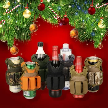 Vianočné Pivo Fľaša na Krytie Mini Vesta Tvar Nastaviteľný Odnímateľný DIY Nápoje Môžu Fliaš Vody Strany Camping Dekorácie Nové