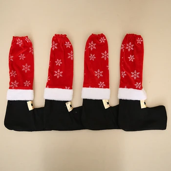 Vianočné Ponožky, Výzdoba Stolov A Stoličiek Nohy Zahŕňa Non-slip 1PC Zábavné DIY Vianočné Stolička, Nohy Kryt Vianoce