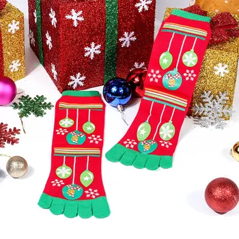 Vianočné Päť Prstov Ponožky Jeseň A v Zime Mužov A Žien Teplé Ponožky Dezodorant Športové Split Prst Ponožky