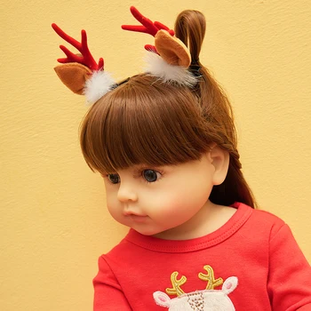 Vianočné Reborn Baby Doll Hračky 55 CM celého Tela Silikónové Batoľa Dievča Bábiky DIY Dlhé Vlasy Playmate Hračky pre Deti Darček k Narodeninám