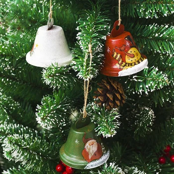 Vianočné Zvony Kovaného Železa Tvorivé Maľované Zvony Prívesok Vianočné Ozdoby Nový Rok Dvere, Okenné Dekorácie Navidad