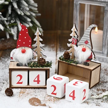 Vianočný Kalendár Veselé Vianočné Dekorácie pre Domov Noel Vianoce 2021 Nový Rok Darčeky Santa Claus Bábiky Elf Dekor Navidad 39405