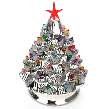 Vianočný Mini Keramické Strom Slávnostný Vianočný Stromček, Výzdobu, Vintage Ploche Dekorácie Strom Zimné Prázdniny Strana Dodávky