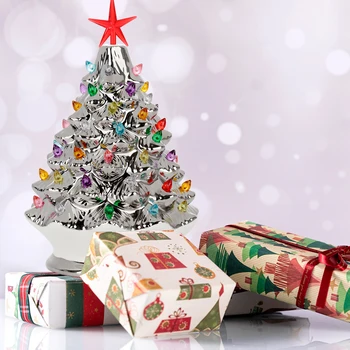 Vianočný Mini Keramické Strom Slávnostný Vianočný Stromček, Výzdobu, Vintage Ploche Dekorácie Strom Zimné Prázdniny Strana Dodávky