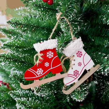 Vianočný Stromček Slávnostné Strana Dodávky Drevených Tvorivé Saniach Topánky Prívesok Vianočné Dekorácie Pre Domov Prípade Strany Home Decor