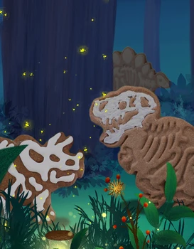 Vietor Kvet 3 Ks/Sada Fosílnych Tesnenie A Dinosaur Tvar DIY Pečenie Cookie Cutter Trojrozmerný Karikatúra Sušienky Plesní
