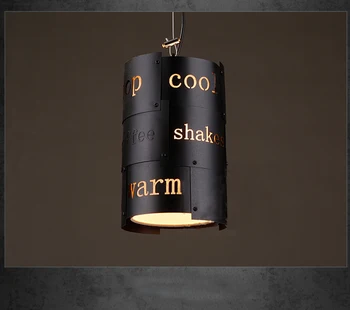 Vintage špeciálne tvarované Prívesok Ľahké Kované Železné Lampa Reštaurácia Visí Lampa