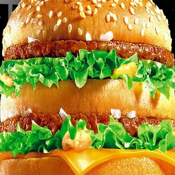 Vlastné 3D Fotografie Tapety Chlieb Hamburger Fast Food Reštaurácia Reštaurácia Pizza Shop Plagát Nástenné Dekorácie Pozadí Wall Art