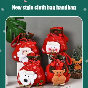 VOGVIGO Vianočné Darčeky Santa Darček Taška Candy Bag Vianoce Domov Dekorácie, Závesné Prívesky Navidad Darčeky, Vianočné Darčekové Dekorácie