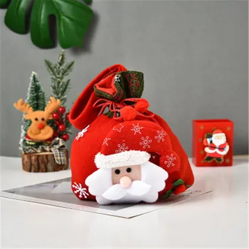 VOGVIGO Vianočné Darčeky Santa Darček Taška Candy Bag Vianoce Domov Dekorácie, Závesné Prívesky Navidad Darčeky, Vianočné Darčekové Dekorácie