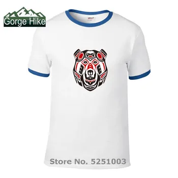Vtipné Haida niesť hlavu t shirt mužov Rusko medveď tetovanie štýl t-shirt muž Ľadový medveď dizajn tees feyenoord tričko Novinka Hip hop