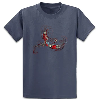 Vták V Plameňoch T Shirt Crazy Jarné Základné Vintage S-XXXXXL Bavlny Dizajn Rodiny Tričko