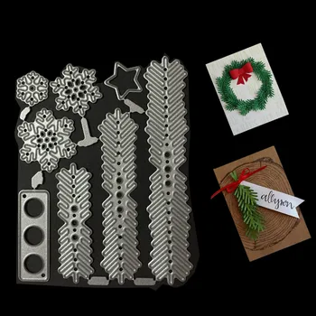 Vybudovať 3D Vianočný Stromček Listy DIY Rezanie Kovov Zomrie Šablón pre Xmas Scrapbooking Razba Priečinku fotoalbum Dekorácie