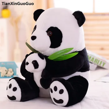 Vyplnené plyšové hračky veľké 40 cm sedí predstavujú panda objať malá panda plyšové hračky mäkké bábiky Vianočný darček h1430 8769
