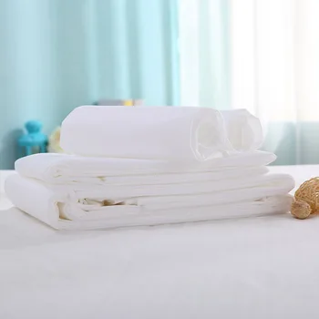 Vysoko Kvalitných Netkaných Textílií 1.8 m Prenosný, Mäkký Biely Jednorazové posteľná bielizeň Nastaviť pre Travel Hotel 8743