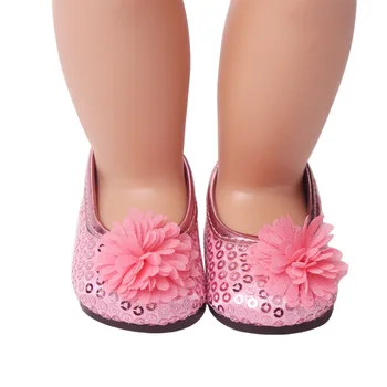 Vysoká Kvalita Bling Bling Mokasíny Topánky, Kvety Pre 18-Palcové Pre Americké Dievča Generácie Bábiky Bábiky Príslušenstvo