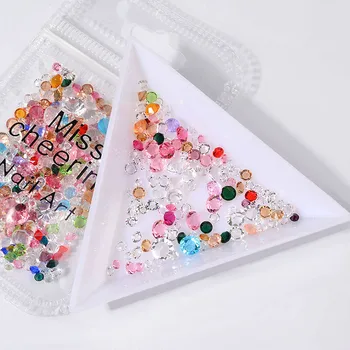 Vysoká Kvalita Nové 10g/taška Zmiešané Transparentné AB Skla Micro Vŕtať Drahokamu 3D Kúzlo DIY Nechtov Umenie, Šperky, Dekorácie