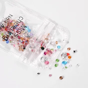 Vysoká Kvalita Nové 10g/taška Zmiešané Transparentné AB Skla Micro Vŕtať Drahokamu 3D Kúzlo DIY Nechtov Umenie, Šperky, Dekorácie