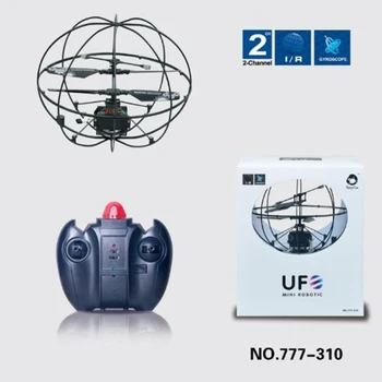 Vzdelávacie Hračka 777-310 2 Infračervené RC UFO Quadcopter s Gyro Lietajúce Lopta diaľkové ovládanie hračka pre dieťa Vianočný darček k narodeninám