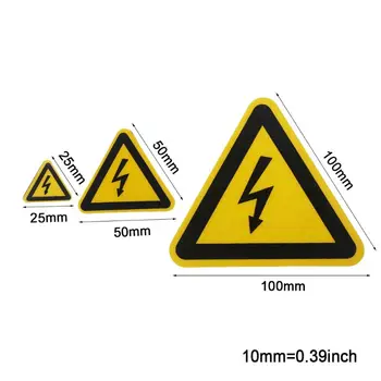 Výstražné Nálepky, Lepiace Štítky Elektrickým Prúdom Nebezpečenstvo Oznámenie Bezpečnosti 25 mm 50 mm 100 cm Nepremokavé PVC