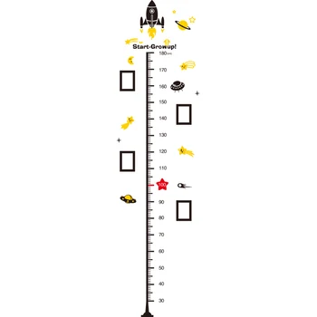 Výška Opatrenie Samolepky na Stenu DIY Cartoon kozmickej lode Stenu pre Deti Izby Detská Spálňa Domáce Dekorácie