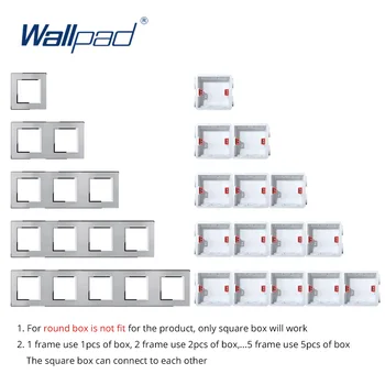 Wallpad Sivá Nehrdzavejúcej Ocele Panel Wall Light Switch Funkčné Tlačidlo Iba DIY Free Kombinácia 52*52mm 1 2 3 4 5 Viacerých Rám