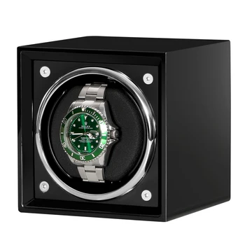 Watch Winder pre automatické hodinky jeden Drevené Hodinky, Príslušenstvo Box Hodinky Luxusné Skladovanie 13664