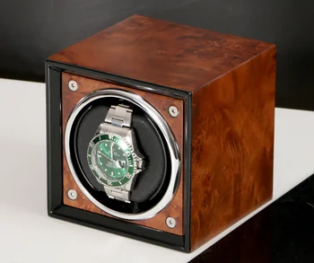Watch Winder pre automatické hodinky jeden Drevené Hodinky, Príslušenstvo Box Hodinky Luxusné Skladovanie