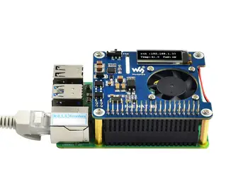 Waveshare Power over Ethernet KLOBÚK (B) pre Raspberry Pi 3B+/4B a 802.3 af PoE siete