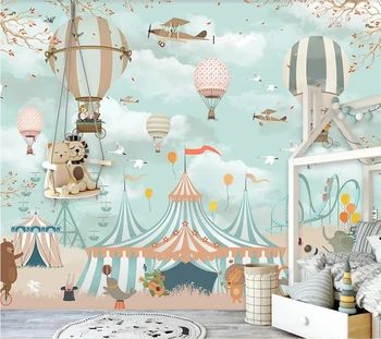 Wellyu Prispôsobený 3d tapeta cartoon teplovzdušný balón pozadí stene obývacej izby, spálne, detskej izby, dekorácie maľovanie 52113