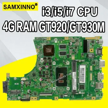 X456UJ základná doska Pre Asus X456U X456UR X456UF X456UQ X456UB A456U Notebook doske 4G RAm Gt920M/GT930M i3/i5/i7