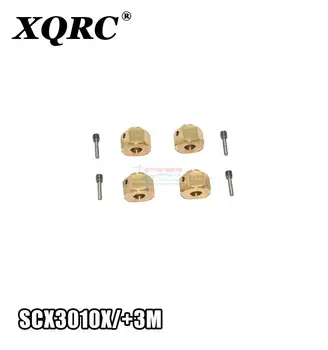 XQRC 4pcs mosadz rozšírili 3 mm šesťhranný hub drive adapter na 1 / 10 RC auto dielov truck sledovať axiálne axial scx10 III jeep 18667
