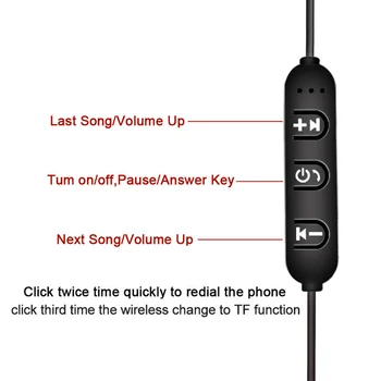 XT6 Magnetické Bluetooth, HiFi Stereo In-Ear Bezdrôtové Slúchadlá Športové Slúchadlá