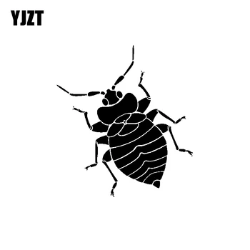 YJZT 13,2 CM*14,8 V CM Nezvyčajne Krásne Hmyzu Jemné Umelecké Vinyl Kotúča, Auto Nálepky, Čierna/Strieborná C19-1459