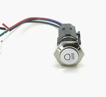 YOCOMYLY 19 mm svietenie auto Hlavného Lúča LED Latching Tlačidlo prepnúť & zástrčky