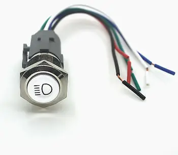 YOCOMYLY 19 mm svietenie auto Hlavného Lúča LED Latching Tlačidlo prepnúť & zástrčky