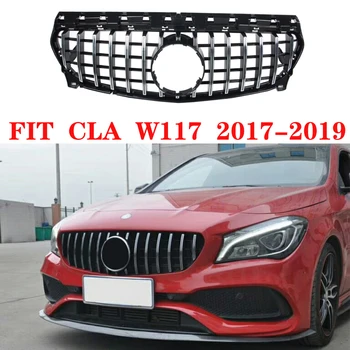 YuBao 1x GT-R Grilovacia Mriežka Pre Mercedes Benz CLA Triedy W117 CLA200 CLA250 CLA45 AMG 2017-2019 Bez Znak