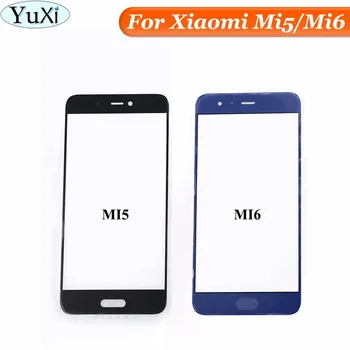 YuXi 1PCS 5.15 palcový Pre Xiao mi5 M5 mi6 M6 LCD Mi 5S Dotykový Displej Objektív Sklo, Vonkajší Predný Panel Čierny biele zlato Modrá 18053