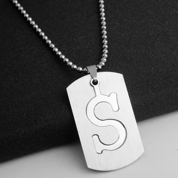 Z nehrdzavejúcej ocele anglickej abecedy Z prihlásiť náhrdelník anglický pôvodný názov darček symbol odnímateľný list dvojvrstvový text šperky
