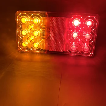 Zase Signál Zadné Svetlo Indikátora Stop Lampa zadné Svetlo Bicykel Zadné Svetlo 12V 24V 2 KS 12 LED Pre Auto Truck Bezpečnostné Výstražné Svetlo